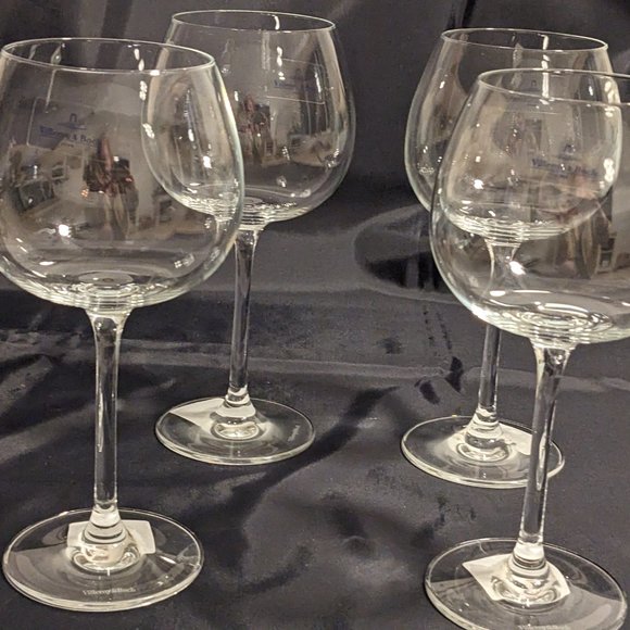 Set 8 NIB Villeroy Boch Purismo Rounded 4 White Wine + 4 Red Wine Glass Value - Picture 6 of 11